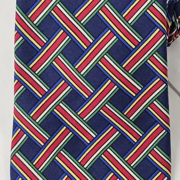 Turnbull & Asser Luxury Necktie Men's Multicolor Tie Silk Stylish Basket Weave